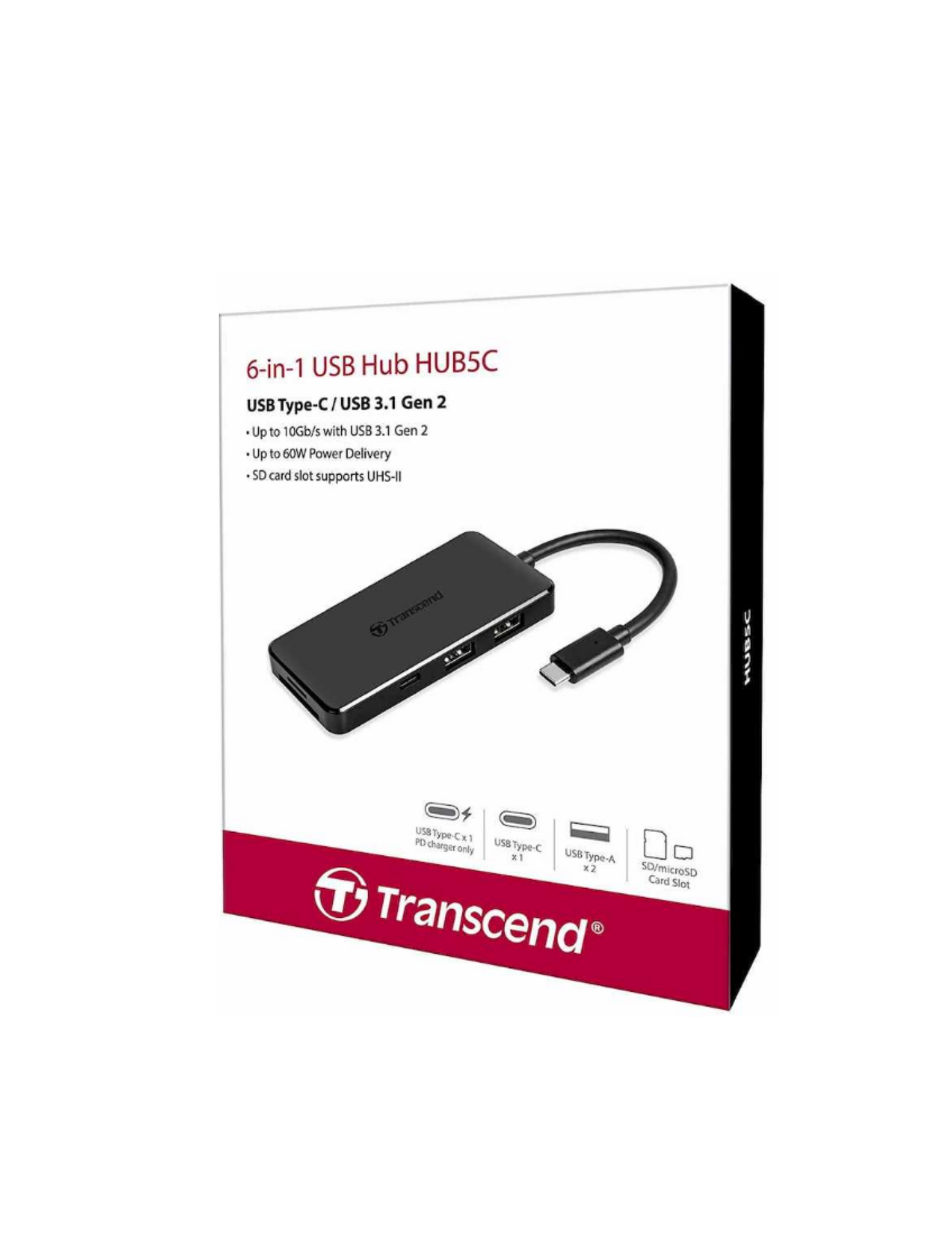 Lector tarjetas Transcend TS-HUB5C SD UHS-II micro>SD UHS-I